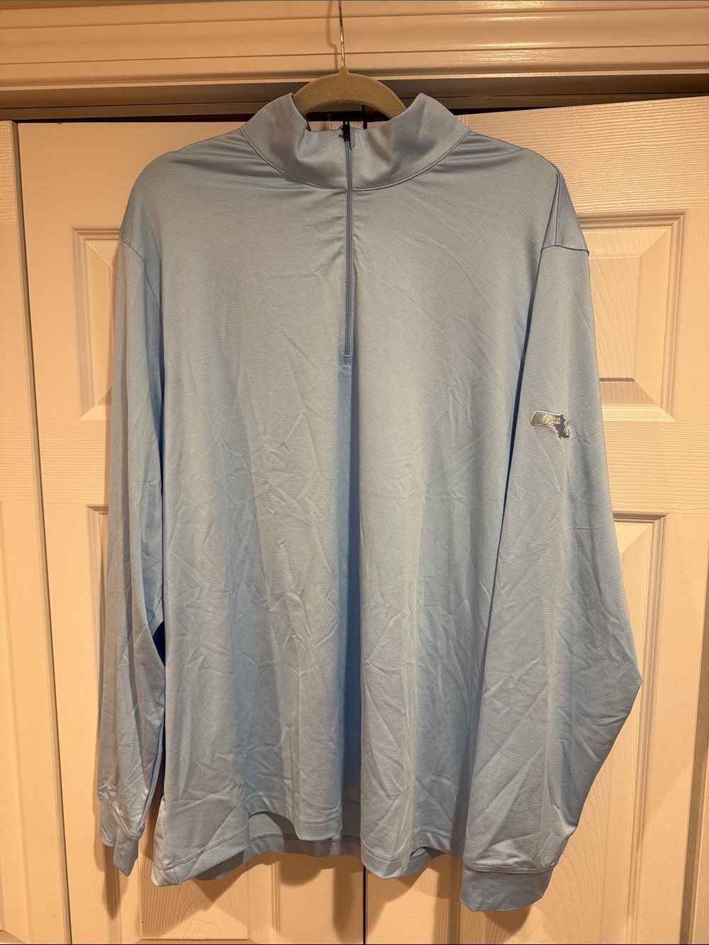Men's Light Blue Lightweight Quarter-Zip Shirt Jacket - Performance Layer